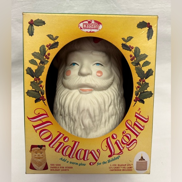 Kaadan Christmas Light Santa Head w/Insert Old New Stack Never Used - Picture 11 of 13